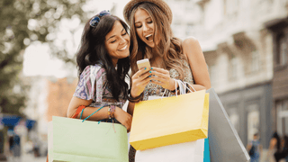 Friends shopping together