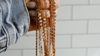 Gold chain for permanent bracelets, anklets, and necklaces