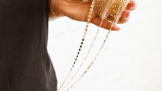 Gold-filled permanent jewelry chain in Lake Geneva, Wisconsin