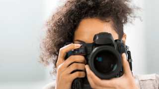 Woman taking cute pictures