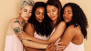 A group of women embracing