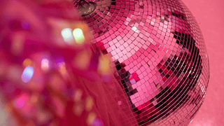 Hot pink disco ball