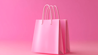 charming pink shopping bag
