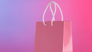 Pink shopping bag