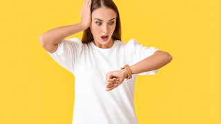 Woman looking at watch