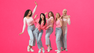 Group of girls having fun