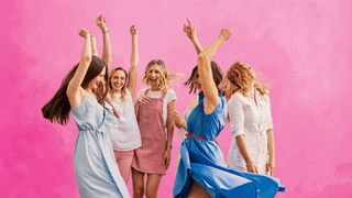 A group of women dancing and having fun