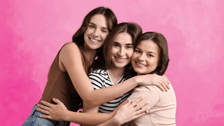 Three young women friends