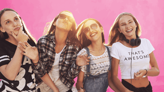 Group of friends having fun