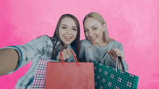 Two women shopping