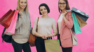 Women holding shopping bags