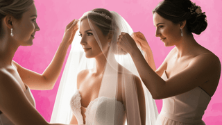 Bride with her bridesmaids