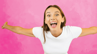 Excited woman
