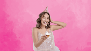 Woman celebrating a birthday