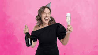 Birthday girl celebrating