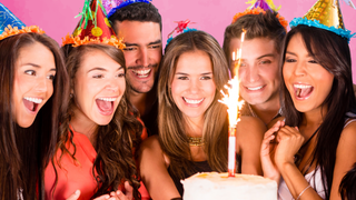Friends at a birthday party