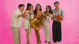 Group of friends at a surprise party