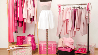 A variety of pink clothing