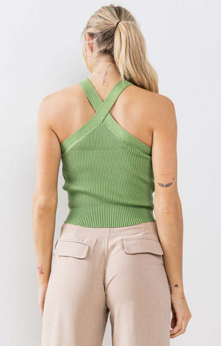 Ribbed Cross-Over Halter