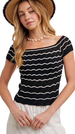 Make 'Em Stare Knit Top