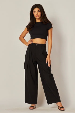 Street Style Black Cargo Pants