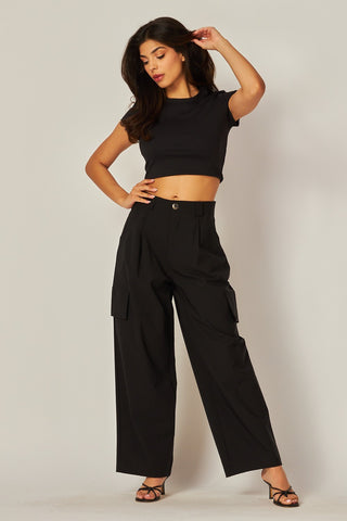 Street Style Black Cargo Pants
