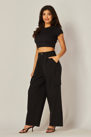 Street Style Black Cargo Pants