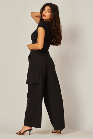 Street Style Black Cargo Pants