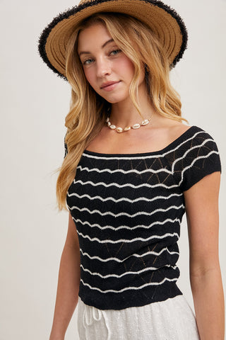 Make 'Em Stare Knit Top