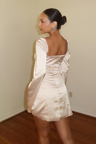 Sultry Satin Lace Dress