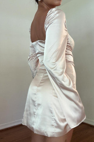 Sultry Satin Lace Dress