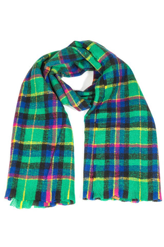Cheery Green Plaid Scarf