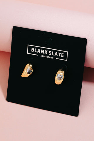 Mini Heart Sparkle Studs