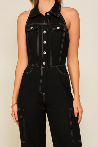 Vintage Vibe Denim Jumpsuit