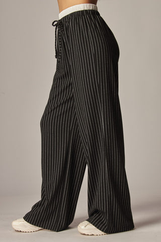 Boxer Waist Pinstripe Lounge Pants