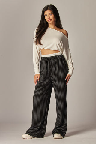 Boxer Waist Pinstripe Lounge Pants