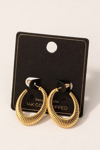 Golden Coil Hoop Earrings